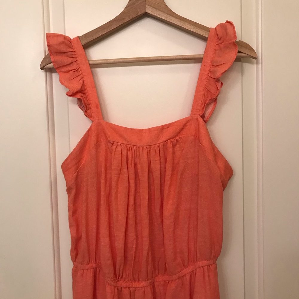 Old navy-coral-long dress-size medium